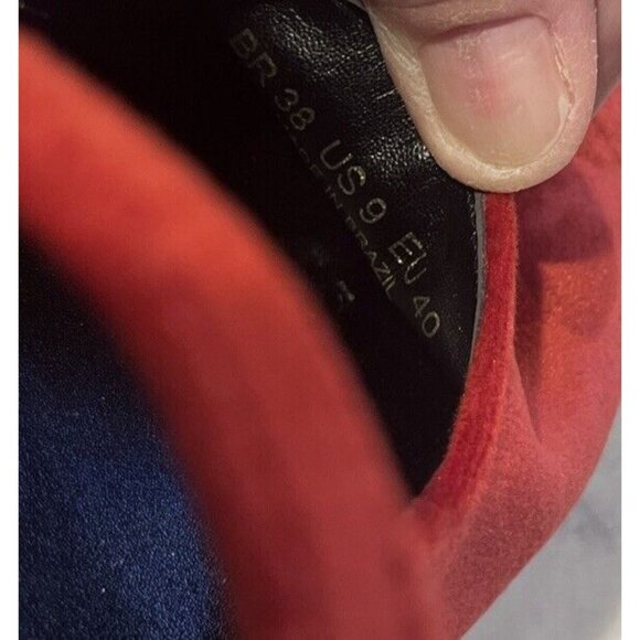 Farm Rio Women Mary Jane Flats Adjustable Straps Buckle Square Toe Red Size 9 - Picture 12 of 12